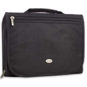 BC: Organizer Tri-fold Black Polyester Ichthus Badge - Large