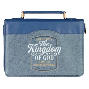 BC: Fashion Blue Two-tone The Kingdom of God Matt. 6:33 - Large- Discontinu