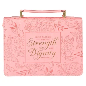 BC: Fashion Pink Floral Strength & Dignity Prov. 31:25 - Large