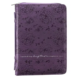 BC: Fashion Purple Through Christ Phil. 4:13 - Medium