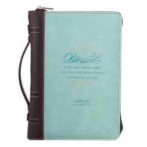 BC: Fashion Teal/Brown Blessed Luke 1:45 - Medium
