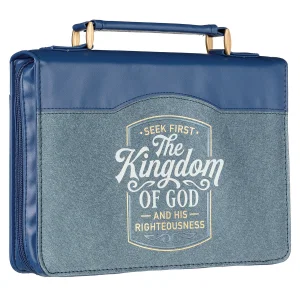 BC: Fashion Blue Two-tone The Kingdom of God Matt. 6:33 - Medium
