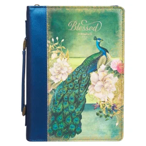 BC: Fashion Blue/Peacock Printed Blessed Jer. 17:7 - Medium