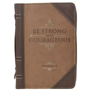 BC: Classic Brown Two-tone Strong & Courageous Josh. 1:9 - Ex Large