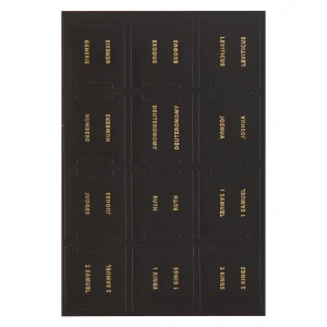 Bible Indexing Tabs Black w/Gold Foil