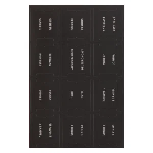 Bible Indexing Tabs Black w/Silver Foil