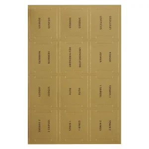 Bible Indexing Tabs Gold Foil w/Black Print