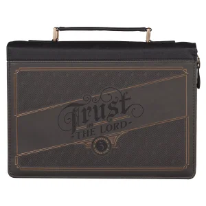 Bible Cover Classic Grey/Black Trust in the Lord Prov. 3:5