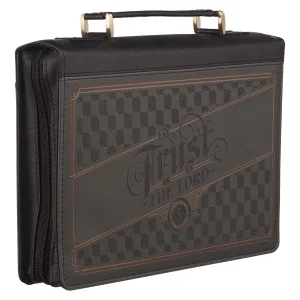 Bible Cover Classic Grey/Black Trust in the Lord Prov. 3:5