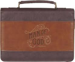 Image of Bible Cover Classic Brown Two-Tone Man of God 1 Tim. 6:11