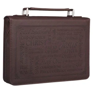Bible Cover Classic Brown Names of Jesus Isa. 9:6