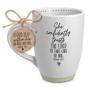 Ceramic Mug Raw Bottom - She Inspires Trust