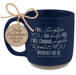 Ceramic Mug - Amen Strengthen & Protect Blue