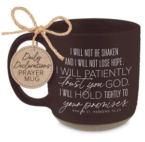 Ceramic Mug Amen Hope and Trust - Black