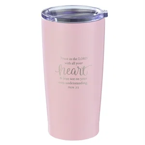 Travel Mug -Trust in the Lord - Pink 18 oz