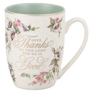 Give Thanks to the Lord Coffee Mug (White Ceramic)