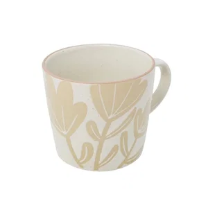 Cream Tulip Stoneware Mug