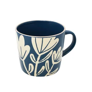 Blue Tulip Stoneware Mug
