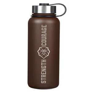 Water Bottle SS Brown Lion Josh. 1:9