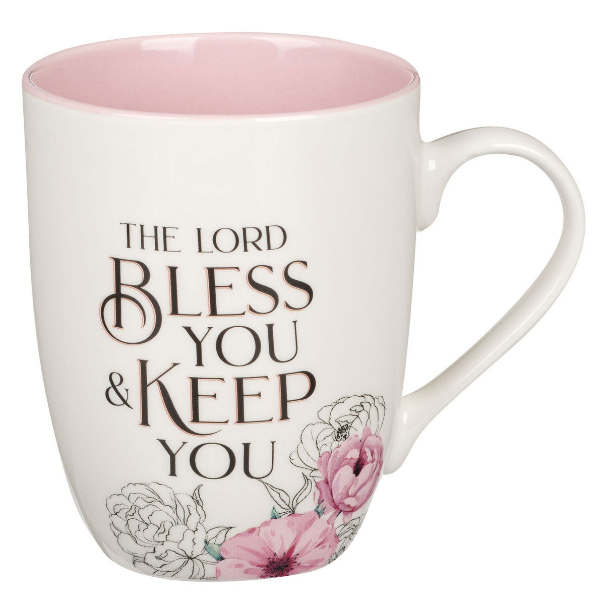 Image of Mug Pink Flower Lord Bless & Keep You Num. 6:24