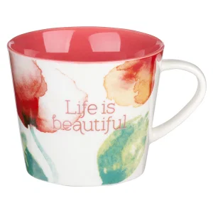 Mug Coral Poppies Beautiful