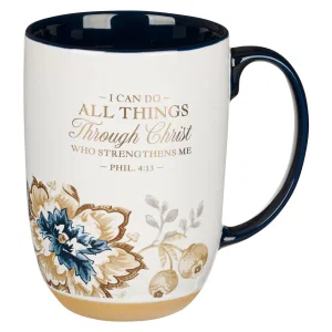 Mug Blue/Brown All Things Phil. 4:13