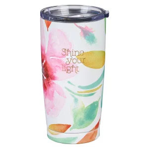 SS Travel Mug Pink Daisies Shine