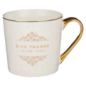 Mug White Give Thanks Ps. 106:1
