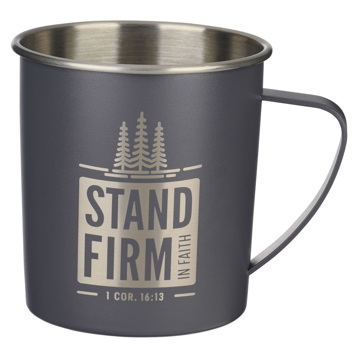 Mug SS Camp Gray Stand Firm 1 Cor. 16:13