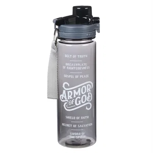 Water Bottle Plastic Black Armor Of God