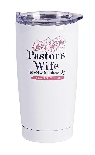 Tumbler Pastor's Wife White 20oz.