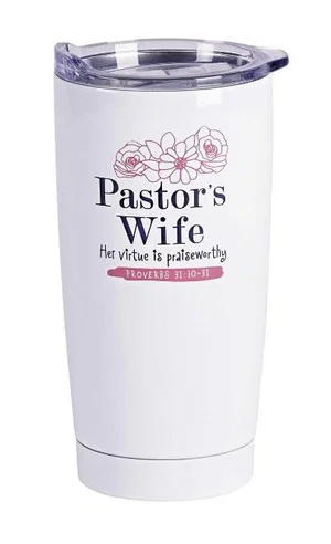 Tumbler Pastor's Wife White 20oz.