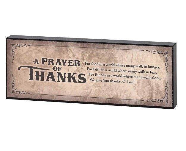 Tabletop Plaque Prayer of Thanks