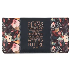 Hope & A Future Faux Leather Checkbook Cover/ Wallet