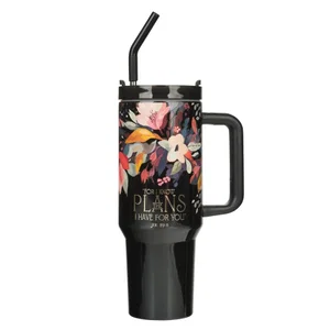 The Plans 40 oz. Tumbler with Reusable Straw Jeremiah 29:11