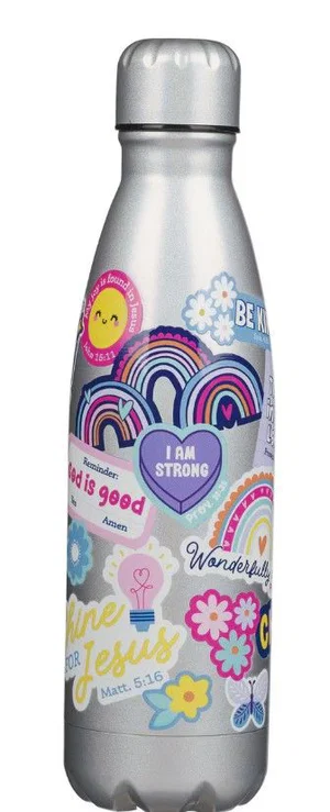 Water Bottle SS Silver Shine For Jesus Matt. 5:16