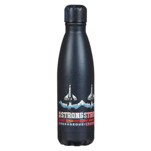 Water Bottle SS Navy Strong and Courageous Josh. 1:9