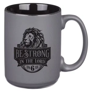 Mug Matte Grey Be Strong Eph. 6:10