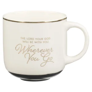 Mug White/Black Wherever You Go Josh. 1:9