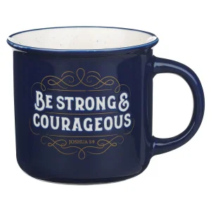 Mug Navy Strong & Courageous Josh. 1:9
