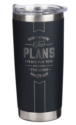 Tumbler SS Black I Know the Plans Jer. 29:11