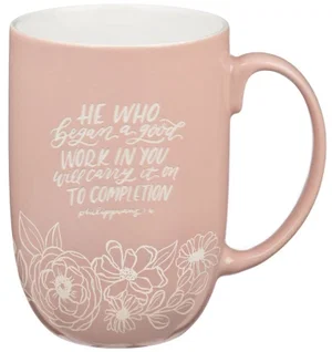 Mug Peach Good Works Phil 1:6
