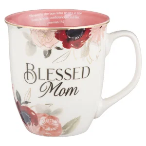 Mug Pink Floral Blessed Mom