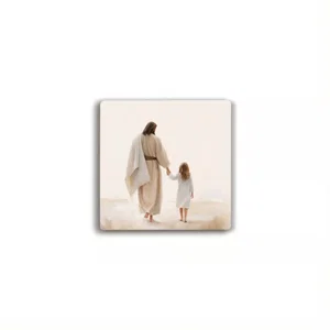 Faith Collection Coaster - Jesus Walking With Child