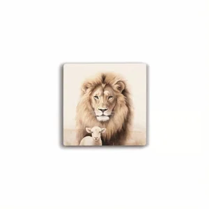 Faith Collection Coaster - Lion & Lamb