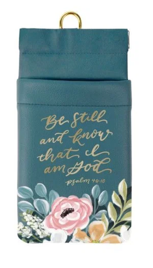 Eyeglass Case  Teal Be Still Ps. 46:10
