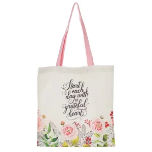 Tote Canvas Start Each Day With A Grateful Heart