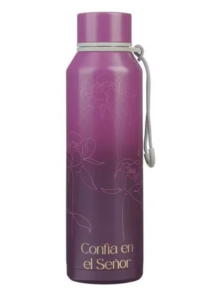 Water Bottle SS Purple Confía en el Señor Prov. 3:5
