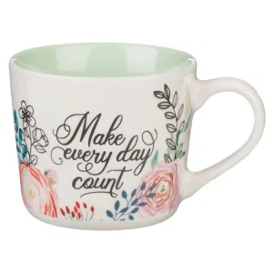 Mug Navy Floral Make Every Day Count