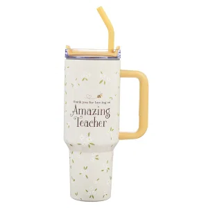 Tumbler w/straw Amazing Teacher